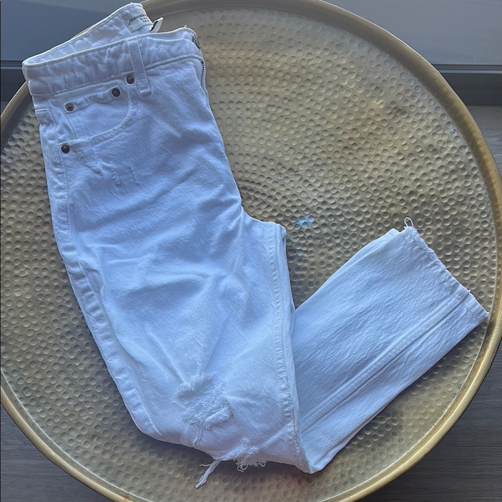 Abercrombie & Fitch Curve Love White High Rise Skinny Jean